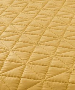 Dunelm Lars Quilted Yellow Bedspread -Dunelm-shop 1000181126 alt02