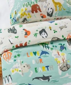 Furn Furn. Love Our Earth Blue 100% Cotton Duvet Cover And Pillowcase Set 5 Furn Furn. Love Our Earth Blue 100% Cotton Duvet Cover And Pillowcase Set -Dunelm-shop 1000181781 alt02