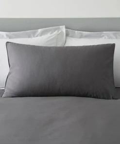 Dunelm Malvern Grey 180 Thread Count 100% Cotton Reversible Duvet Cover And Pillowcase Set -Dunelm-shop 1000181847 alt02