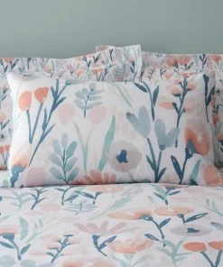 Dunelm Emmie Pink Floral Reversible Duvet Cover And Pillowcase Set -Dunelm-shop 1000181947 alt02
