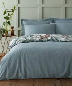 Dunelm Jungle Green 100% Cotton Reversible Duvet Cover And Pillowcase Set 8 Dunelm Jungle Green 100% Cotton Reversible Duvet Cover And Pillowcase Set -Dunelm-shop 1000181955 alt02