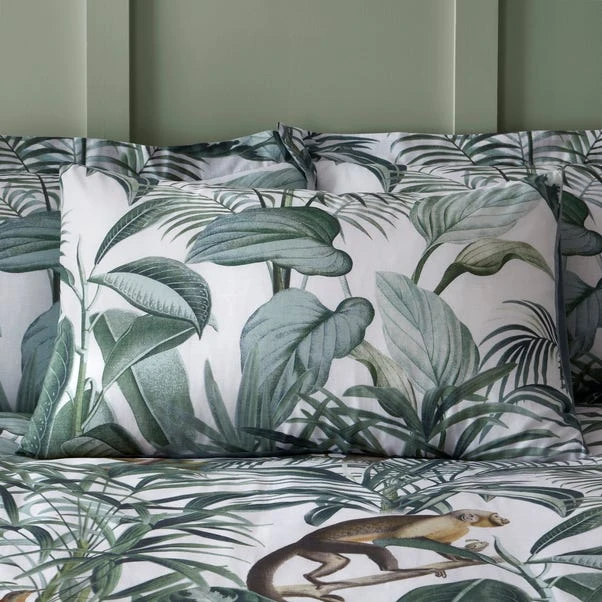 Dunelm Jungle Green 100% Cotton Reversible Duvet Cover And Pillowcase Set 4 Dunelm Jungle Green 100% Cotton Reversible Duvet Cover And Pillowcase Set - Image 4