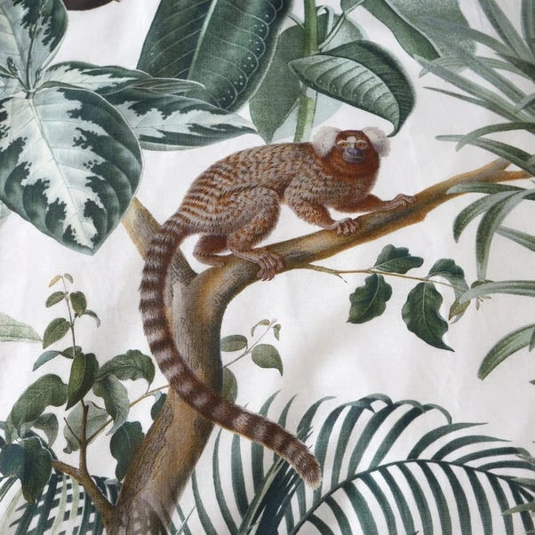 Dunelm Jungle Green 100% Cotton Reversible Duvet Cover And Pillowcase Set 5 Dunelm Jungle Green 100% Cotton Reversible Duvet Cover And Pillowcase Set - Image 5