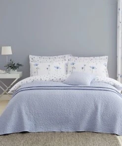 Dunelm Maddie Blue Floral Reversible Duvet Cover And Pillowcase Set -Dunelm-shop 1000181959 alt03