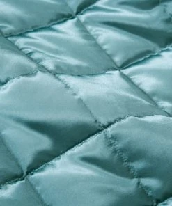 Dunelm Nancy Duck-Egg Satin Quilted Bedspread -Dunelm-shop 1000181975 alt03