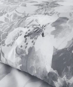 Catherine Lansfield Dramatic Floral Silver Reversible Duvet Cover And Pillowcase Set -Dunelm-shop 1000184212 alt02