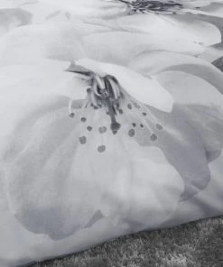 Catherine Lansfield Dramatic Floral Silver Reversible Duvet Cover And Pillowcase Set -Dunelm-shop 1000184212 alt03
