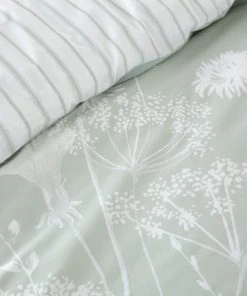 Catherine Lansfield Meadowsweet Floral Green Reversible Duvet Cover And Pillowcase Set -Dunelm-shop 1000184226 alt02