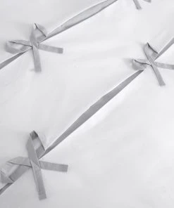 Catherine Lansfield Milo Bow White And Grey Duvet Cover And Pillowcase Set -Dunelm-shop 1000184228 alt03