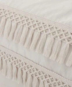 Pineapple Elephant Izmir Stone Grey Tassel 100% Cotton Duvet Cover And Pillowcase Set 8 Pineapple Elephant Izmir Stone Grey Tassel 100% Cotton Duvet Cover And Pillowcase Set -Dunelm-shop 1000184261 alt03