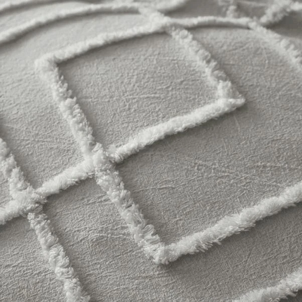 Pineapple Elephant Tufted Grey Diamond 100% Cotton Duvet Cover And Pillowcase Set 4 Pineapple Elephant Tufted Grey Diamond 100% Cotton Duvet Cover And Pillowcase Set - Image 4