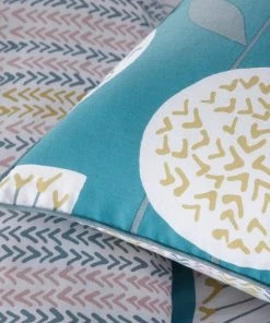 Elements Emmott Reversible Teal Duvet Cover And Pillowcase Set -Dunelm-shop 1000185395 alt02