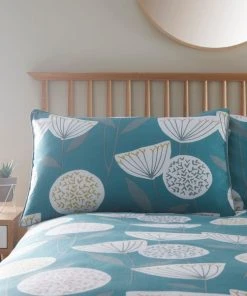 Elements Emmott Reversible Teal Duvet Cover And Pillowcase Set -Dunelm-shop 1000185395 alt03