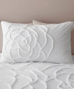 Dunelm Talia White Tufted 100% Cotton Duvet Cover And Pillowcase Set 6 Dunelm Talia White Tufted 100% Cotton Duvet Cover And Pillowcase Set -Dunelm-shop 1000185685 alt02