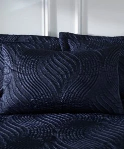 Dunelm Romilly Wave Luxe Pinsonic Navy Duvet Cover And Pillowcase Set 6 Dunelm Romilly Wave Luxe Pinsonic Navy Duvet Cover And Pillowcase Set -Dunelm-shop 1000185697 alt02