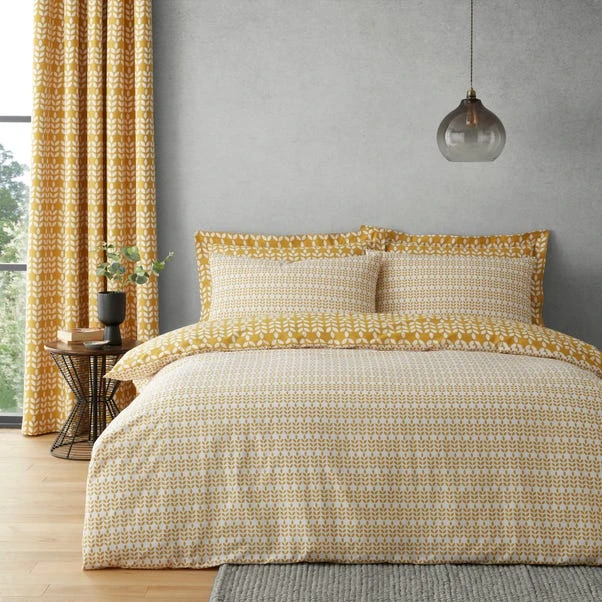 Elements Vete Ochre Reversible Duvet Cover And Pillowcase Set 3 Elements Vete Ochre Reversible Duvet Cover And Pillowcase Set - Image 3