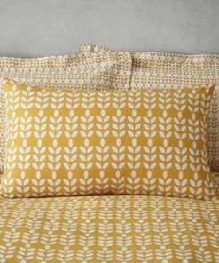 Elements Vete Ochre Reversible Duvet Cover And Pillowcase Set 9 Elements Vete Ochre Reversible Duvet Cover And Pillowcase Set -Dunelm-shop 1000185706 alt03