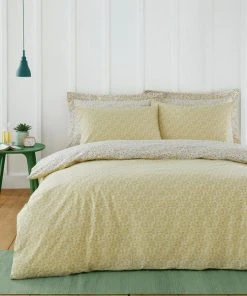 Dunelm Bessie Ditsy Floral Ochre 100% Cotton Reversible Duvet Cover And Pillowcase Set 8 Dunelm Bessie Ditsy Floral Ochre 100% Cotton Reversible Duvet Cover And Pillowcase Set -Dunelm-shop 1000185707 alt02