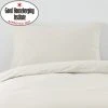 Dunelm Non Iron Plain Dye Ivory Standard Pillowcase Pair