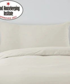Dunelm Non Iron Plain Dye Kingsize Ivory Pillowcase Pair