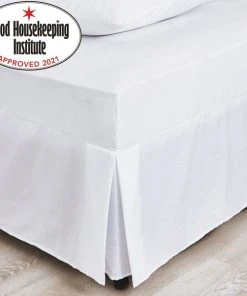 Dunelm Non Iron Plain Dye White Fitted Valance