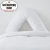 Dunelm Non Iron Plain Dye White V-Shaped Pillowcase