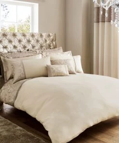 Dunelm Lucia Embroidered Natural Duvet Cover