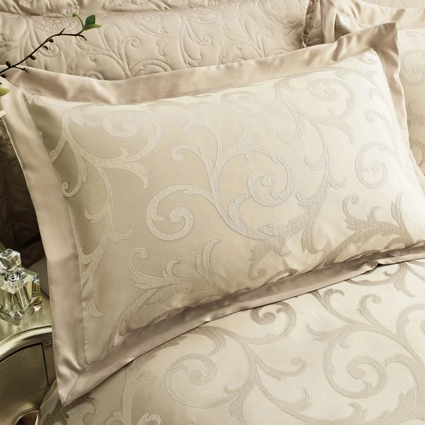 Dunelm Lucia Natural Oxford Pillowcase 1 Dunelm Lucia Natural Oxford Pillowcase