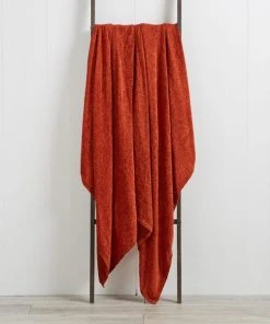 Dunelm Chenille Terracotta Throw