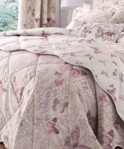 Dunelm Botanica Butterfly Blush Bedspread