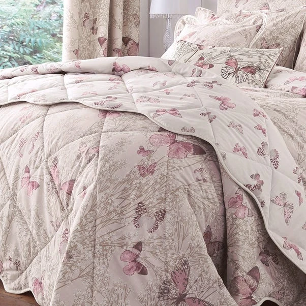 Dunelm Botanica Butterfly Blush Bedspread 1 Dunelm Botanica Butterfly Blush Bedspread