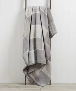 Thermosoft Check Grey Blanket