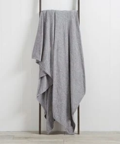 Dunelm Chenille Grey Throw