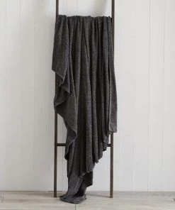 Dunelm Chenille Charcoal Throw