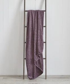 Dunelm Chenille Mauve Throw