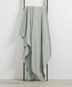 Dunelm Chenille Duck Egg Throw