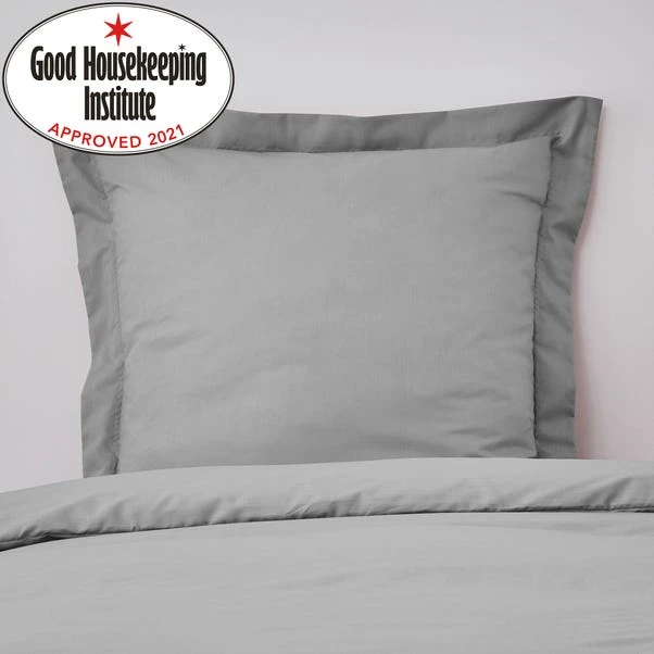 Dunelm Non Iron Plain Dye Slate Continental Square Pillowcase 1 Dunelm Non Iron Plain Dye Slate Continental Square Pillowcase