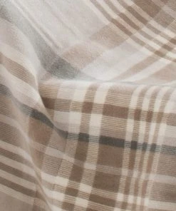 Dunelm Thermosoft Plaid Check Natural Throw -Dunelm-shop 30410648 alt03