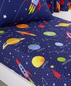 Dunelm Space Navy Fitted Sheet