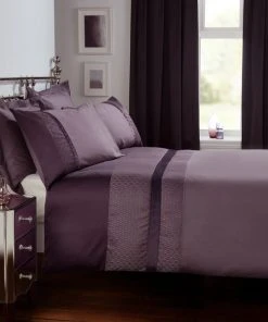 Dunelm Julianna Purple Duvet Cover And Pillowcase Set