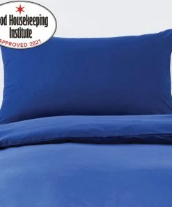 Dunelm Non Iron Navy Standard Pillowcase Pair