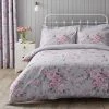 Dunelm Rosemont Grey Duvet Cover And Pillowcase Set