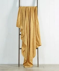 Dunelm Chenille Ochre Throw