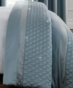 Dunelm-shop 5 Catherine Lansfield Sequin Cluster Duck Egg Bedspread