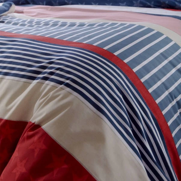 Catherine Lansfield Stars And Stripes Duvet Cover And Pillowcase Set 2 Catherine Lansfield Stars And Stripes Duvet Cover And Pillowcase Set - Image 2