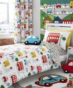 Catherine Lansfield Transport Bright Duvet Cover And Pillowcase Set