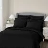 Dorma 300 Thread Count 100% Cotton Sateen Plain Black Duvet Cover