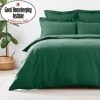 Dunelm Non Iron Plain Dye Hunter Green Duvet Cover