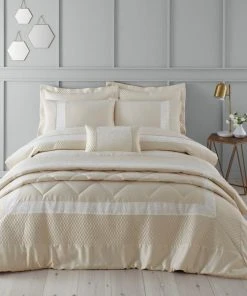 Dunelm Bardot Cream Duvet Cover And Pillowcase Set