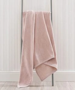 Dunelm Thermosoft Semi Plain Blush Throw